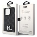 Karl Lagerfeld KLHCP15XPKLPKLK iPhone 15 Pro Max 6.7" czarny/black hardcase Leather Monogram Hot Stamp Metal Logo