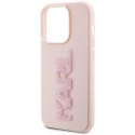 Karl Lagerfeld KLHCP15L3DMBKCP iPhone 15 Pro 6.1" różowy/pink hardcase 3D Rubber Glitter Logo