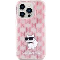 Karl Lagerfeld KLHCP15LHNCMKLP iPhone 15 Pro 6.1" różowy/pink hardcase Monogram Choupette