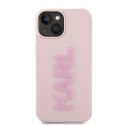 Karl Lagerfeld KLHCP15M3DMBKCP iPhone 15 Plus 6.7" różowy/pink hardcase 3D Rubber Glitter Logo