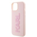 Karl Lagerfeld KLHCP15M3DMBKCP iPhone 15 Plus 6.7" różowy/pink hardcase 3D Rubber Glitter Logo