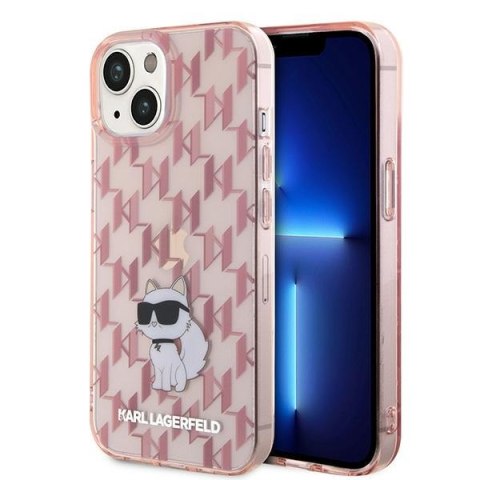 Karl Lagerfeld KLHCP15SHNCMKLP iPhone 15 6.1" różowy/pink hardcase Monogram Choupette