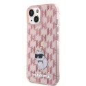 Karl Lagerfeld KLHCP15SHNCMKLP iPhone 15 6.1" różowy/pink hardcase Monogram Choupette