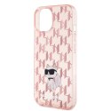 Karl Lagerfeld KLHCP15SHNCMKLP iPhone 15 6.1" różowy/pink hardcase Monogram Choupette