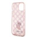 Karl Lagerfeld KLHCP15SHNCMKLP iPhone 15 6.1" różowy/pink hardcase Monogram Choupette