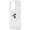 Karl Lagerfeld KLHMP15LHGKCNOT iPhone 15 Pro 6.1" transparent hardcase Karl&Choupette Glitter MagSafe