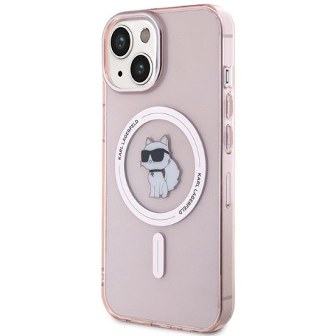Karl Lagerfeld KLHMP15SHFCCNOP iPhone 15 6.1" różowy/pink hardcase IML Choupette MagSafe