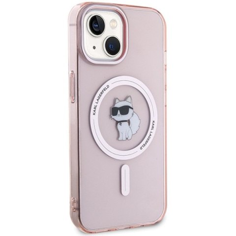 Karl Lagerfeld KLHMP15SHFCCNOP iPhone 15 6.1" różowy/pink hardcase IML Choupette MagSafe