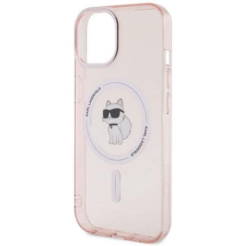 Karl Lagerfeld KLHMP15SHFCCNOP iPhone 15 6.1" różowy/pink hardcase IML Choupette MagSafe