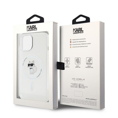 Karl Lagerfeld KLHMP15SHFCCNOT iPhone 15 6.1" transparent hardcase IML Choupette MagSafe