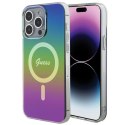 Guess GUHMP15XHITSK iPhone 15 Pro Max 6.7" wielokolorowy/rainbow hardcase IML Iridescent MagSafe