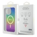 Guess GUHMP15XHITSK iPhone 15 Pro Max 6.7" wielokolorowy/rainbow hardcase IML Iridescent MagSafe