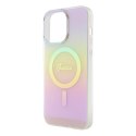 Guess GUHMP15XHITSP iPhone 15 Pro Max 6.7" różowy/pink hardcase IML Iridescent MagSafe