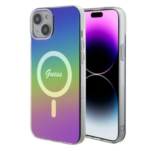 Guess GUHMP15MHITSK iPhone 15 Plus 6.7" wielokolorowy/rainbow hardcase IML Iridescent MagSafe