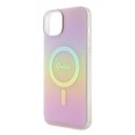 Guess GUHMP15MHITSP iPhone 15 Plus 6.7" różowy/pink hardcase IML Iridescent MagSafe