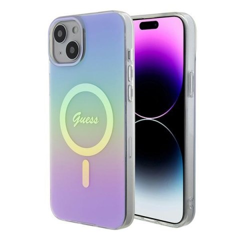 Guess GUHMP15MHITSU iPhone 15 Plus 6.7" fioletowy/purple hardcase IML Iridescent MagSafe