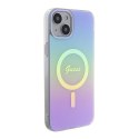 Guess GUHMP15MHITSU iPhone 15 Plus 6.7" fioletowy/purple hardcase IML Iridescent MagSafe