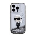 Karl Lagerfeld KLHCP15XLKKNSK iPhone 15 Pro Max 6.7" transparent hardcase Liquid Glitter Ikonik