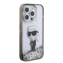 Karl Lagerfeld KLHCP15XLKKNSK iPhone 15 Pro Max 6.7" transparent hardcase Liquid Glitter Ikonik