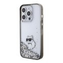 Karl Lagerfeld KLHCP15LLKCNSK iPhone 15 Pro 6.1" transparent hardcase Liquid Glitter Choupette