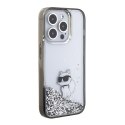 Karl Lagerfeld KLHCP15LLKCNSK iPhone 15 Pro 6.1" transparent hardcase Liquid Glitter Choupette