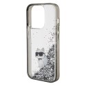 Karl Lagerfeld KLHCP15LLKCNSK iPhone 15 Pro 6.1" transparent hardcase Liquid Glitter Choupette