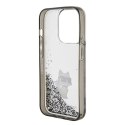 Karl Lagerfeld KLHCP15LLKCNSK iPhone 15 Pro 6.1" transparent hardcase Liquid Glitter Choupette