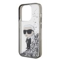 Karl Lagerfeld KLHCP15LLKKNSK iPhone 15 Pro 6.1" transparent hardcase Liquid Glitter Ikonik