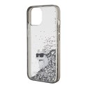 Karl Lagerfeld KLHCP15SLKCNSK iPhone 15 6.1" transparent hardcase Liquid Glitter Choupette