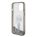 Karl Lagerfeld KLHCP15SLKKNSK iPhone 15 6.1" transparent hardcase Liquid Glitter Ikonik