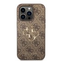 Guess GUHCP15X4GMGBR iPhone 15 Pro Max 6.7" brązowy/brown hardcase 4G Big Metal Logo