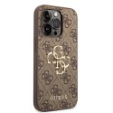 Guess GUHCP15X4GMGBR iPhone 15 Pro Max 6.7" brązowy/brown hardcase 4G Big Metal Logo