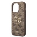 Guess GUHCP15X4GMGBR iPhone 15 Pro Max 6.7" brązowy/brown hardcase 4G Big Metal Logo