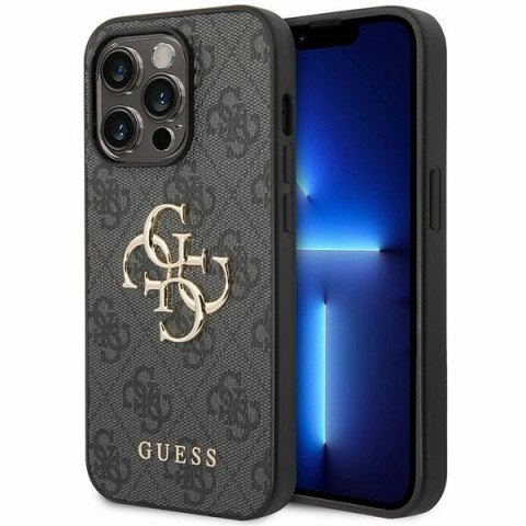 Guess GUHCP15L4GMGGR iPhone 15 Pro 6.1" szary/grey hardcase 4G Big Metal Logo