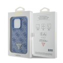 Guess GUHCP15LP4TDPB iPhone 15 Pro 6.1" niebieski/blue hardcase Leather 4G Triangle Strass