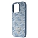 Guess GUHCP15LP4TDSCPB iPhone 15 Pro 6.1" niebieski/blue hardcase Crossbody 4G Metal Logo