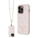 Guess GUHCP15LP4TDSCPP iPhone 15 Pro 6.1" różowy/pink hardcase Crossbody 4G Metal Logo