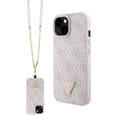 Guess GUHCP15MP4TDSCPP iPhone 15 Plus 6.7" różowy/pink hardcase Crossbody 4G Metal Logo