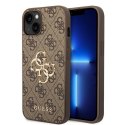 Guess GUHCP15S4GMGBR iPhone 15 6.1" brązowy/brown hardcase 4G Big Metal Logo