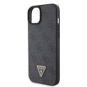 Guess GUHCP15SP4TDPK iPhone 15 6.1" czarny/black hardcase Leather 4G Diamond Triangle