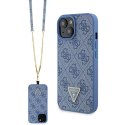 Guess GUHCP15SP4TDSCPB iPhone 15 6.1" niebieski/blue hardcase Crossbody 4G Metal Logo