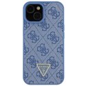 Guess GUHCP15SP4TDSCPB iPhone 15 6.1" niebieski/blue hardcase Crossbody 4G Metal Logo