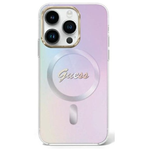 Guess GUHMP15XHITSU iPhone 15 Pro Max 6.7" fioletowy/purple hardcase IML Iridescent MagSafe