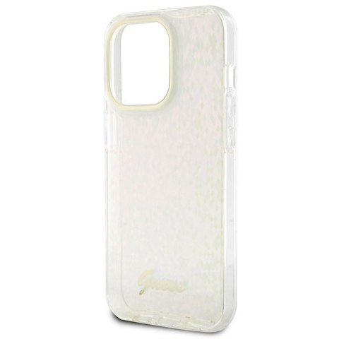 Guess GUHCP15XHDECMP iPhone 15 Pro Max 6.7" różowy/pink hardcase IML Faceted Mirror Disco Iridescent