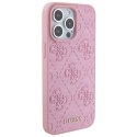 Guess GUHCP15XP4EPMP iPhone 15 Pro Max 6.7" różowy/pink hardcase Leather 4G Stamped