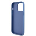 Guess GUHCP15XP4TDPB iPhone 15 Pro Max 6.7" niebieski/blue hardcase Leather 4G Triangle Strass