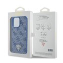 Guess GUHCP15XP4TDPB iPhone 15 Pro Max 6.7" niebieski/blue hardcase Leather 4G Triangle Strass