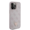 Guess GUHCP15XP4TDPP iPhone 15 Pro Max 6.7" różowy/pink hardcase Leather 4G Diamond Triangle