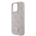 Guess GUHCP15XP4TDPP iPhone 15 Pro Max 6.7" różowy/pink hardcase Leather 4G Diamond Triangle