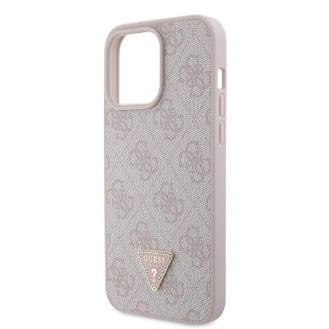 Guess GUHCP15XP4TDPP iPhone 15 Pro Max 6.7" różowy/pink hardcase Leather 4G Diamond Triangle